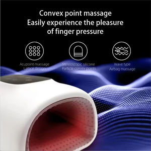 Appareil de massage des mains à compression d'air avec masseur électrique chauffant pour les doigts et les paumes, adapté aux mains arthritiques. - Product Image 5