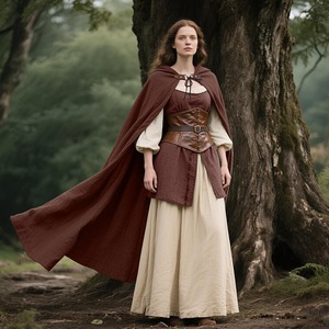 Cape à capuche vintage médiévale pour adultes, hommes et femmes, costume de chevalier pour cosplay, Halloween, carnaval, fête, costume de ranger de la Renaissance - Product Image 2