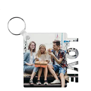 Portachiavi MDF in bianco rettangolo di legno di sublimazione su ordinazione del regalo del papà della mamma di <span class=keywords><strong>FAM</strong></span> di stampa di DIY su ordinazione all'ingrosso - Product Image 1