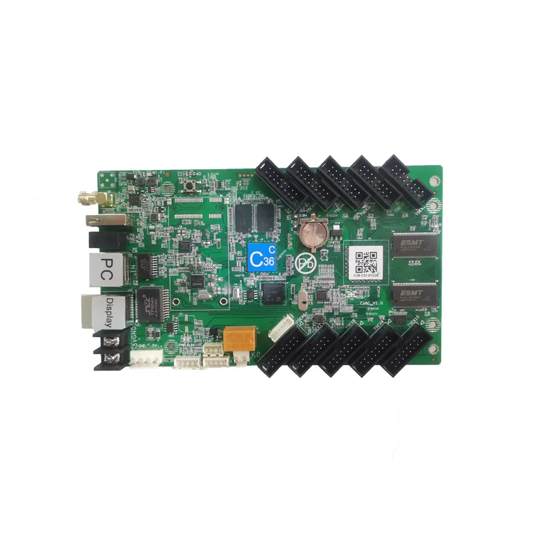 Huidu rgb cor completa asynchronous HD-C36C wifi, placa de controle para p2 p2.5 p3 p4 p5 p6 p8 p10 led módulo display