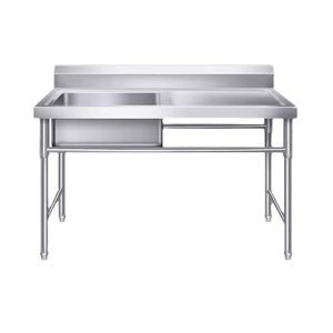 Lavello indipendente con piano di preparazione in acciaio inox 304 per ristoranti commerciali, fast food e ristoranti occidentali - Product Image 2