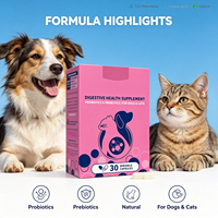 Kit de Soutien Digestif pour Chiens et Chats de Petite Taille : Capsules de Santé Digestive, Supplément Riche en Protéines pour le Soutien Immunitaire, Huile de Poisson Multi-Souches