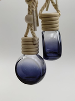 Diffuseur d'aromathérapie en verre pour voiture, flacon de parfum d'huiles essentielles avec bouchon en bambou Moso