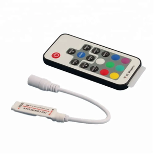 Mini controlador inalámbrico RGB RF 17key para 5050 12A RGB Led Strip Tape Lighting banco de energía compacto portátil - Product Image 4