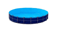 Bâche d'usine pour grands bassins rectangulaires pliables en PVC, équipement de filtration pour l'élevage de poissons, capacités de 1000L à 500000L, épaisseur de 0,8mm à 2mm
