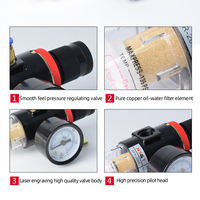 Processeur de source d'air Séparateur huile-eau AFR2000 Filtre régulateur de pression Compresseur d'air Petit pneumatique