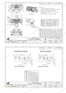 LECHUAN 3M MDR 102 36 Pin connettore 1.27mm passo 0236-52A2PL 36Pin PCB attacco SCSI femmina MDR 36 vie foro D-Sub presa - Product Image 2