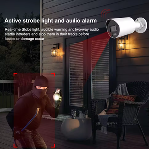 Caméra de sécurité OEM 4K 8MP IP Bullet POE Caméra extérieure VCA Détection humaine/véhicule IR et couleur Alarme double lumière WDR H.265 + IP67 - Product Image 4