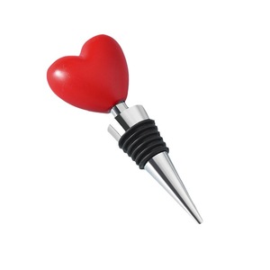 Heart-shaped Wine <b>Bottle</b> Stopper Red Plastic Sealing Wedding Favor Gift - Product Image 5