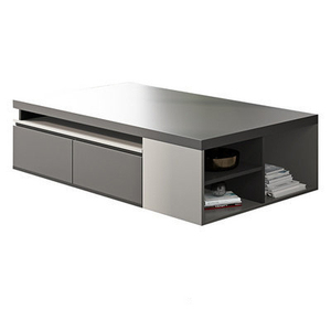 Mobile <span class=keywords><strong>TV</strong></span> dal Design Semplice in Nero, Bianco e Grigio con Tavolino e <span class=keywords><strong>Armadio</strong></span> a Muro, Set Mobile <span class=keywords><strong>TV</strong></span> e Tavolino - Product Image 6