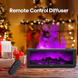 High Quality Customizable Color Logo Aroma <b>Diffuser</b> Simulation Fireplace Flame Humidifier for Bedroom Living <b>Room</b> for Household - Product Image 4