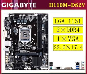 เมนบอร์ด Gigabyte <span class=keywords><strong>H110M</strong></span> ราคาถูก LGA1151 รองรับแรม DDR4 คู่ 32GB ขนาด Micro-ATX สำหรับเดสก์ท็อป รองรับ Intel ชิปเซ็ต เจนเนอเรชั่น 6 และ 7 สำหรับเล่นเกม - Product Image 2