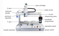 Distributeur de colle électrique automatique de bureau avec table de travail multi-axes pour papier/plastique/bois/cartons, robot de distribution de colle époxy