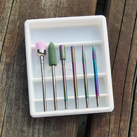 Lot de 6 embouts de ponceuse à ongles pour manucure, outils rotatifs de 3/32 po, fraises à cuticules, embouts de manucure diamantés