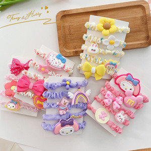 <span class=keywords><strong>Tracy</strong></span> y Herry 5 unids/set nuevo coreano encantador de dibujos animados Scrunchies para niñas flores accesorios para el pelo Pelo elástico - Product Image 1