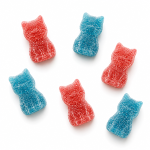 Fabricant de bonbons en gros, bonbons gélifiés en forme de chat 3D, MOQ 1000 kg, commandes en gros, Halal, BRC, personnalisation de la marque propre, OEM - Product Image 3