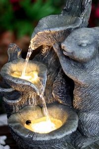 Fuente de agua exterior de poliresina para perro y barril de madera, con bomba Solar, Fuente de Fuente, Zimmer brunnen, Fonte, Fontaine - Product Image 6