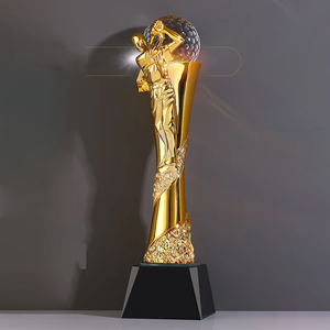 Nouveau design Crystal Craft trophée en métal personnalisé trophée d'or trophée de football de football coupe - Product Image 1