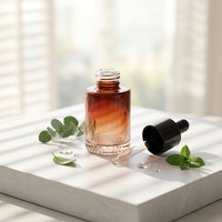 Bouteilles compte-gouttes en verre rondes de 20 ml et 30 ml, imprimées à l'écran, couleurs personnalisées, pour sérum, huiles essentielles, cosmétiques et vernis à ongles