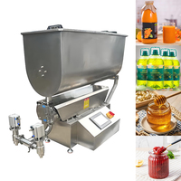 Machine de remplissage semi-automatique de table à pompe rotative contrôlée par PLC, haute précision, pour les industries alimentaires, chimiques, huiles, ketchup et plus encore