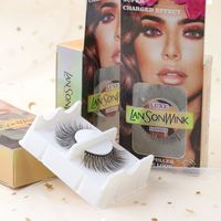 Faux cils synthétiques 3D réalistes faits à la main en gros, tige en coton noir naturel doux, épaisseur 0,07 mm, personnalisables