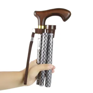 2024 Hot Sale Strong and Durable collapsible Canes Folding Walking Stick for disabled person
