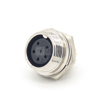 Connecteur circulaire aviation GX16 6 broches, 16 mm, femelle, pour panneau, avec câblage