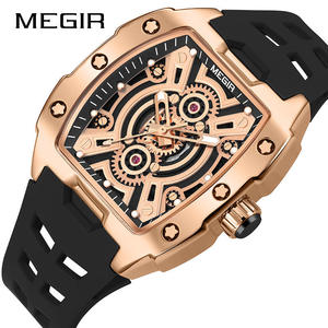 Reloj Megir 8116G 8116, Deportivo, a Prueba de Agua, con Correa de Silicona, Esfera Tonneau, Cuarzo, Manecillas Luminosas para Hombre - Product Image 1