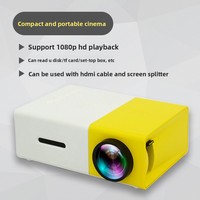 Mini projecteur 1080P, 400 lumens ANSI, projecteur LED portable à courte focale, compatible WiFi 4K pour cinéma maison, jeux et extérieur