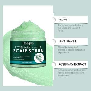 Anti pelliculaire exfoliant nourrissant 100% <span class=keywords><strong>poivre</strong></span>-menthe romarin <span class=keywords><strong>cheveux</strong></span> cuir chevelu gommage <span class=keywords><strong>sel</strong></span> de mer cuir chevelu masseur soin des <span class=keywords><strong>cheveux</strong></span> shampooing - Product Image 1