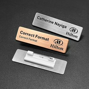 Broches personnalisées gravées sur mesure, badges nominatifs, épingles magnétiques professionnelles, broches nominatives portables en métal - Product Image 5