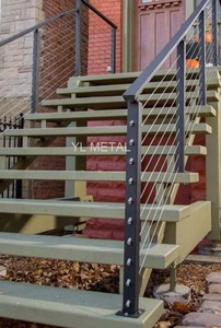YL U.<strong>S</strong>. Standard Deck <strong>Stair</strong> Stainless Top or Side Mounted Cable Railing Balustrades Handrails - Product Image 2