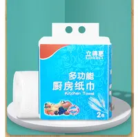 Papel papel toalha de rolo de bambu personalizado, papel de cozinha em rolos de papel toalha de mão branca 8"