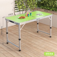 Table pliante de camping, table de pique-nique, table relevable, installation de stands, marché nocturne, bureau multifonctionnel, petit bureau portable pour la maison