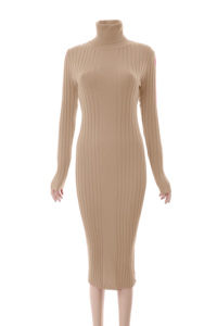 Nuevo largo Bodycon Maxi Knit Sweater Dress Vestido de suéter de manga larga Ropa de mujer Otoño - Product Image 6