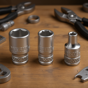 Fervi Hexagon <b>Socket</b> Wrench Normal Series 6mm <b>8mm</b> 10mm Set - Product Image 3