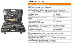 Cassetta degli Attrezzi Multifunzione da 142 Pezzi (142+2 Pezzi o 129 Pezzi) per Riparazioni Domestiche e Auto a Prezzo di Fabbrica - Product Image 6