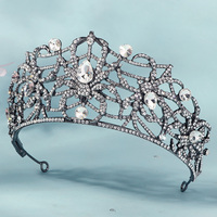 Diadème de tête de mort en cristal de strass pour Halloween, couronne pour reines, bijoux de cheveux, diadème