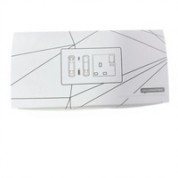 Prise murale EU à charge rapide 20W avec câbles Lightning Type-C rétractables, prise de courant Schuko 16A pour la maison/l'hôtel