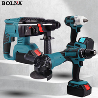 Kit combiné 18 V personnalisé en usine, outils de construction sans fil avec moteur sans balais, perceuse à main, coffret rigide