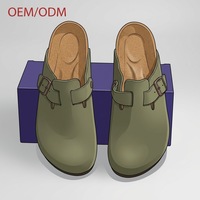 Sabots personnalisés en daim et cuir avec semelle en liège, vente en gros d'usine, sabots pour hommes, chaussures sabots pour femmes, semelle anatomique, faible MOQ, nouveauté