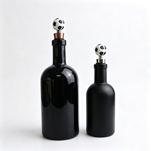Offre Spéciale – Bouteille de Vin Ronde Premium 500ml Vide pour Liqueur, Vodka, Gin – Bouteille <span class=keywords><strong>en</strong></span> Verre avec Bouchon 100ml, 200ml, 375ml, 750ml - Product Image 6