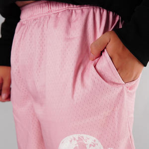 Pantalones cortos de baloncesto con estampado Rosa Venta al por mayor Pantalones cortos de malla personalizados, pantalones cortos de malla con estampado completo para hombres - Product Image 2