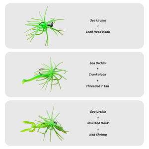 NUEVO OEM Directo de Fábrica Señuelo Blando de TPE tipo Bola de Pelusa 110mm 10g, Simulación de Erizo de Mar para Pesca de Lubina y Bagre - Product Image 5