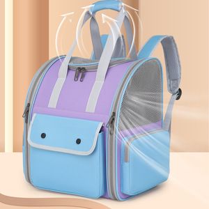 <b>Cat</b> bag, pet bag, portable, large capacity, color-blocked, breathable, small dog travel <b>backpack</b>, <b>cat</b> bag, pet supplies. - Product Image 2
