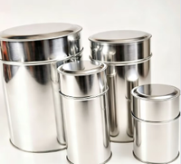 Boîtes en fer rondes à double extrémité de qualité alimentaire - Conteneur d'emballage universel en métal scellé et portable pour le stockage du thé