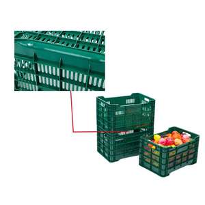 กล่องเก็บผักผลไม้แบบตาข่ายพลาสติก กล่องขนย้าย กล่องใส่ของ รีไซเคิลได้ ซ้อนกันได้ สำหรับเก็บของทางการเกษตร - Product Image 6