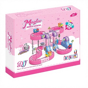 Kit de construction de train rose à lévitation magnétique 152 pièces avec chargement USB, jouet de construction DIY pour filles - Product Image 6