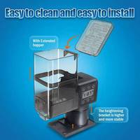 Jecod&Jebao Série AF Distributeur Automatique Intelligent de Nourriture pour Poissons, Carré Moderne, Grande Capacité 750/1000ml, en Plastique Écologique