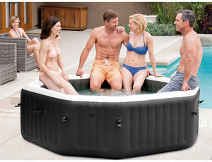 INTEX 28458 <span class=keywords><strong>Spa</strong></span> <span class=keywords><strong>gonflable</strong></span> portable octogonal avec système de désinfection à l'eau salée Pure <span class=keywords><strong>SPA</strong></span> - Product Image 5